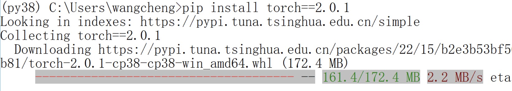 图 2-9 PyTorch安装过程图